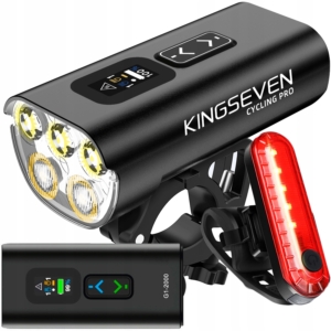 Mocna Lampka ROWEROWA Światło LED przód + tył 2000lm latarka 10000mAh ROWER