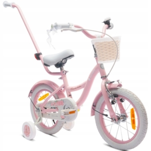 Rower dziecięcy SUN BABY Flower 14 cali dla dziewczynki Różowy