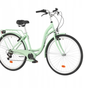 Rower miejski Citybike 7 Biegów 28 cali damski Miętowy