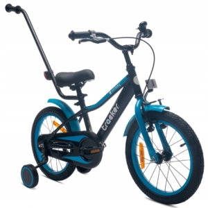 Rowerek 16 cali Tracker bike z pchaczem neon NIEBIESKI 0302531